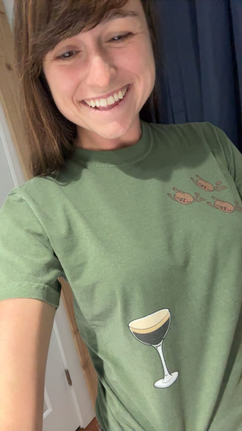 Customer photo review of Espresso Martini Dive — Premium Tee