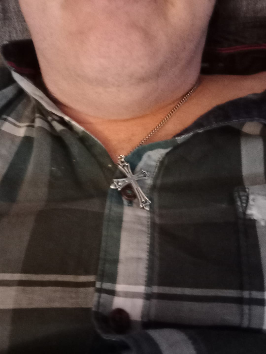 Customer photo review of Pope Leo Replica Cross - Silver-tone - Blessed by Pope Leo XIV