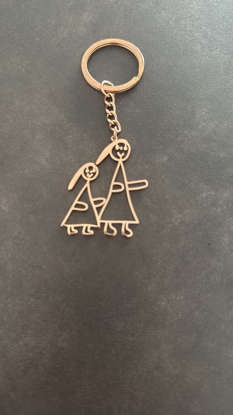 Customer photo review of Schlüsselanhänger aus Kinderzeichnung