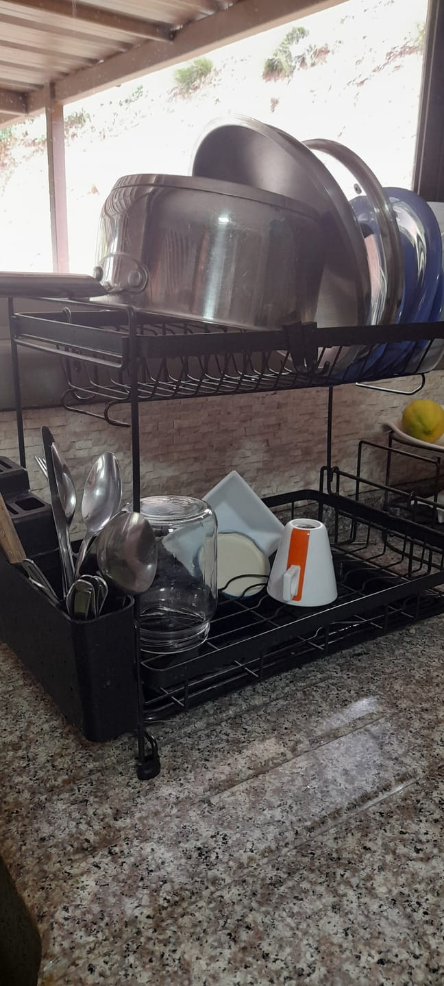Customer photo review of Secador Escurridor Loza Platos 2 Niveles Organizador Cocina