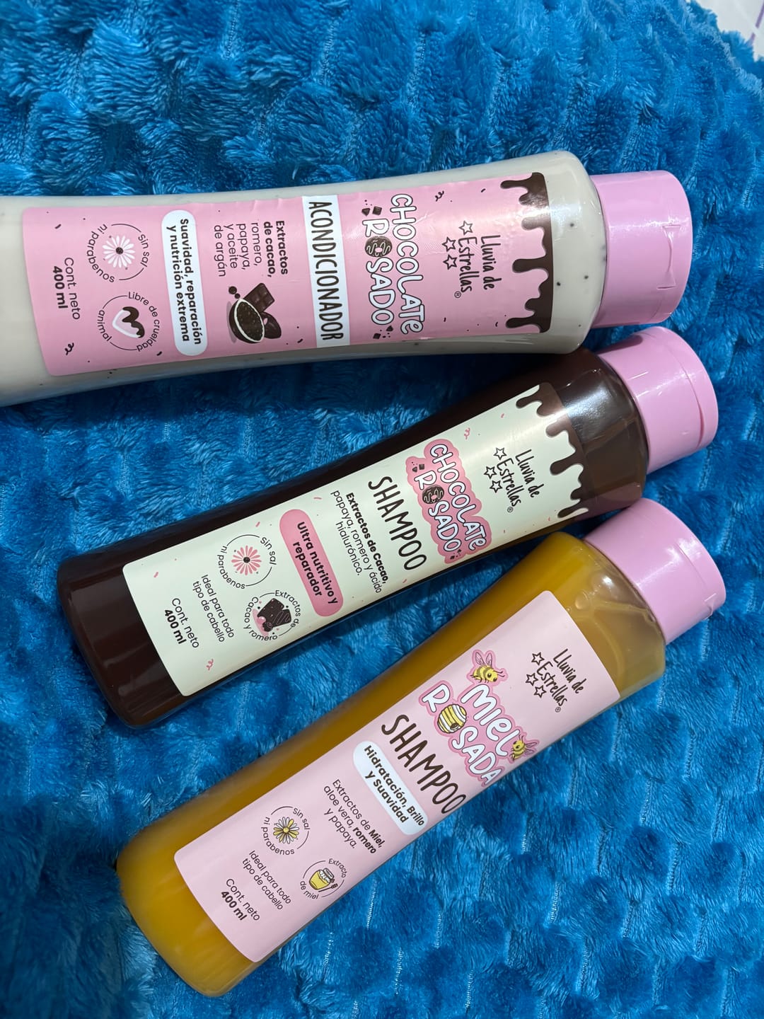 Customer photo review of SHAMPOO+ACONDICIONADOR CHOCOLATE ROSADO