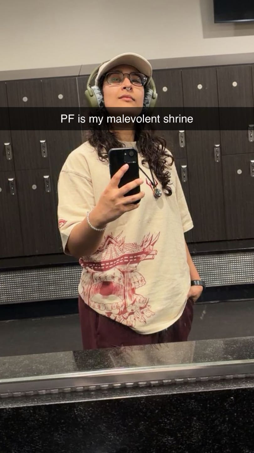 Customer photo review of MALEVOLENT SHRINE WASH TEE