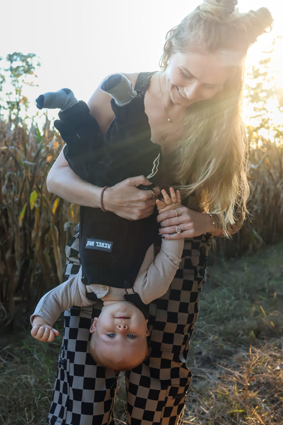 Customer photo review of Overalls in Black Corduroy