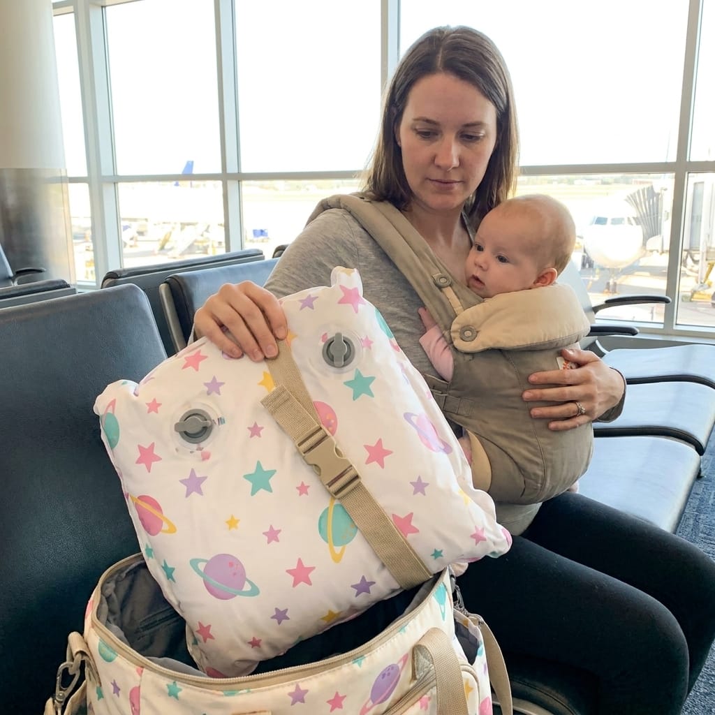 Customer photo review of Wearable Nursing Pillow for Back & Arm Relief