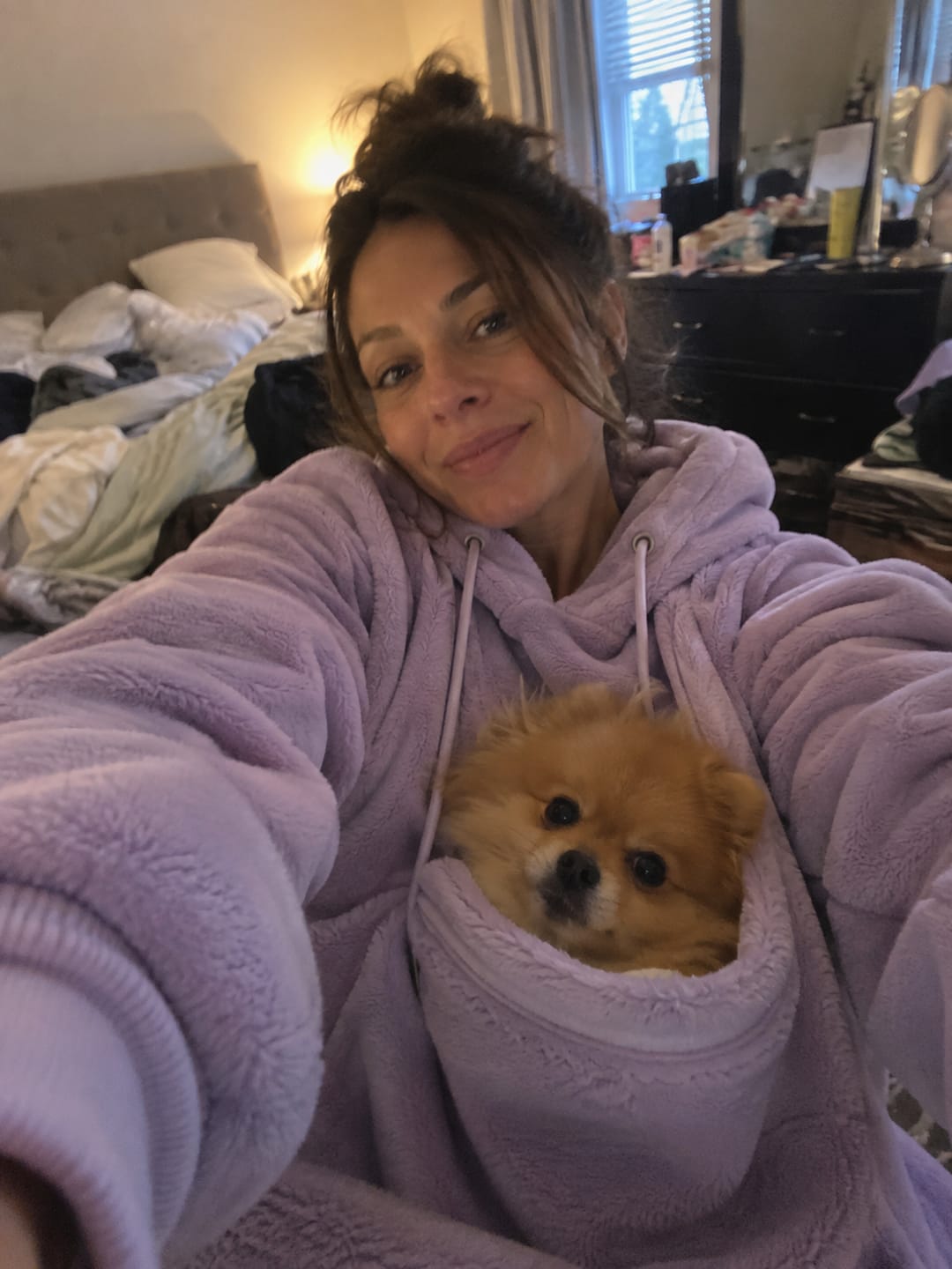 Customer photo review of The Joey Hoodie™ – for Small Dogs & Cats