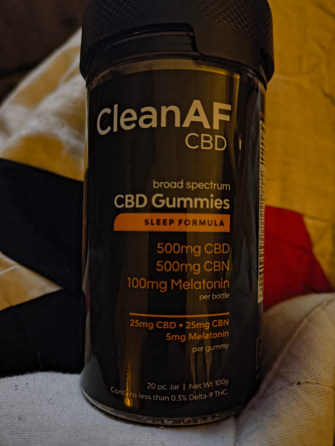 Customer photo review of Mango CBD Sleep Gummies