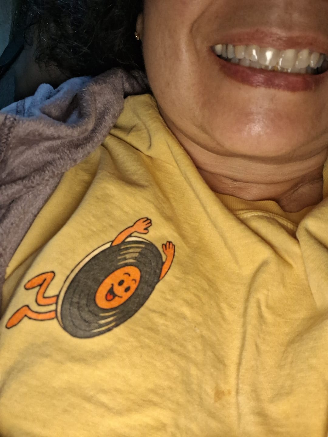 Customer photo review of Vinyl Dive — Premium Tee