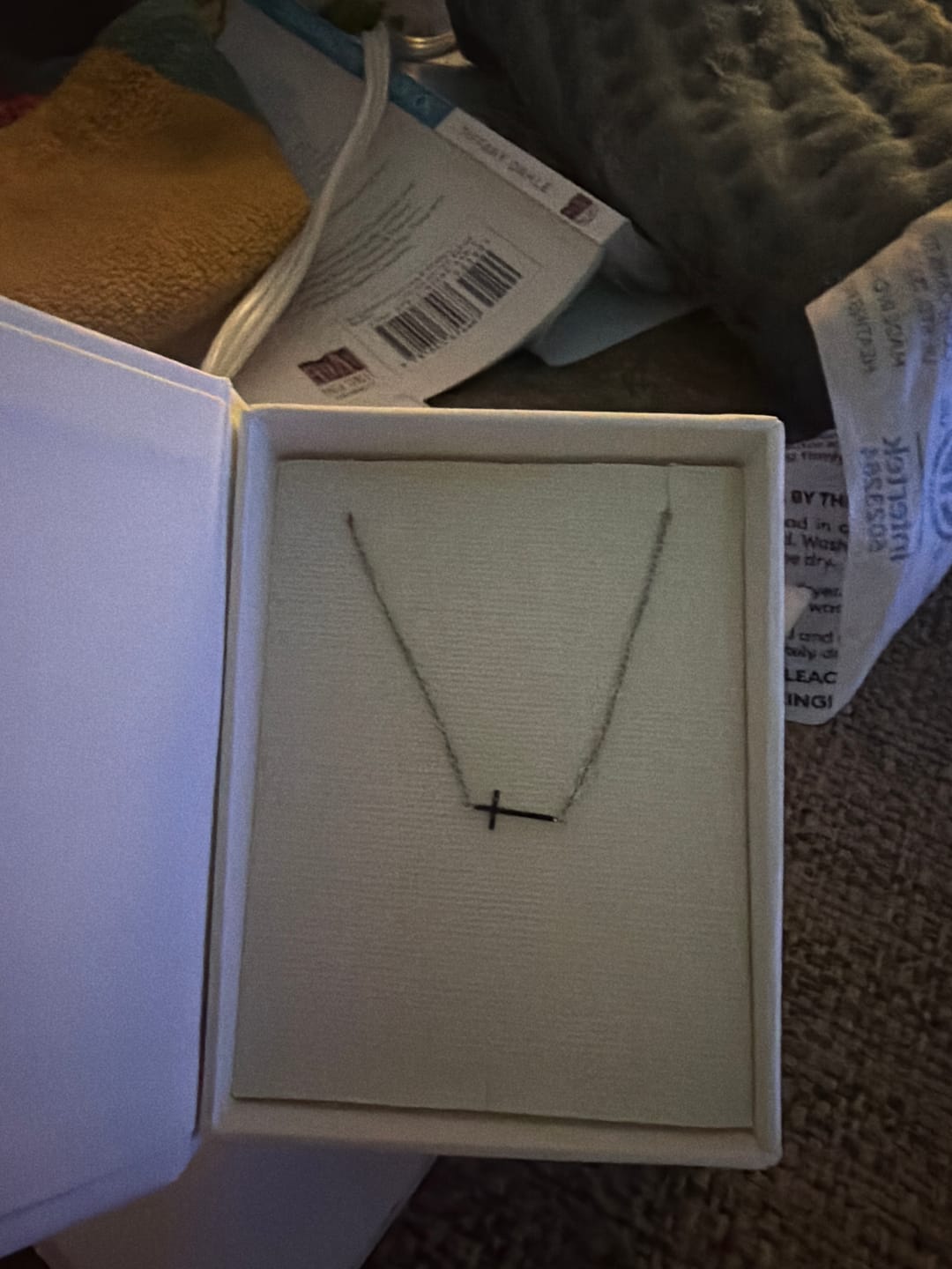 Customer photo review of The Delicate Cross Necklace