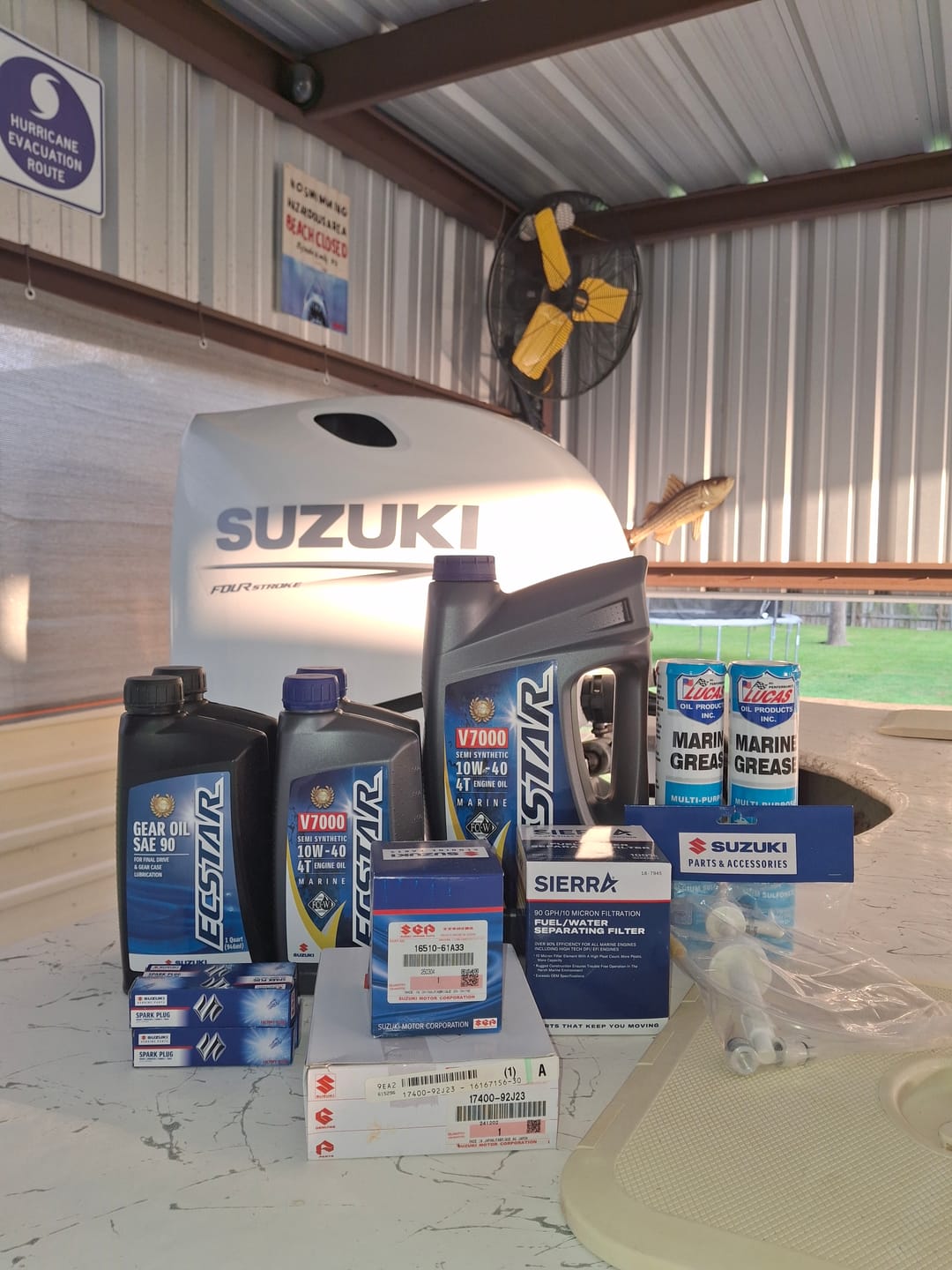 Customer photo review of Suzuki ECSTAR Marine Oil 10W-40 V7000 (Quart)