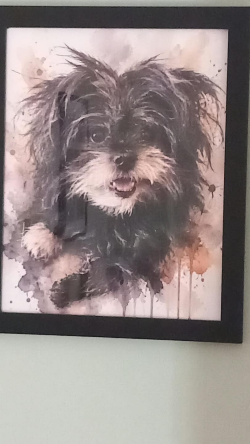 Customer photo review of Personalised Poster - Watercolour Realistic Portrait