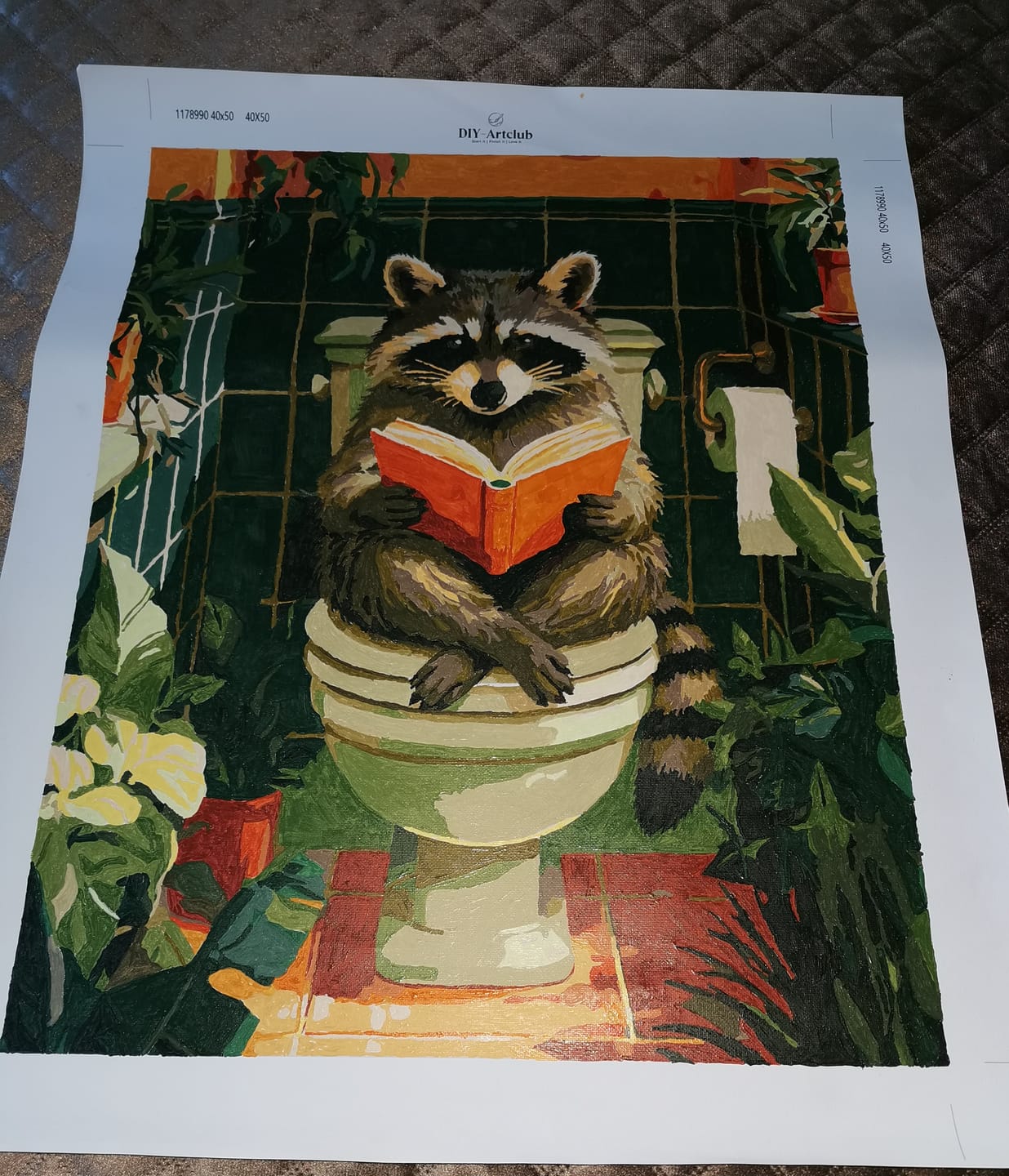 Customer photo review of The Throne Reader | Paint by Number
