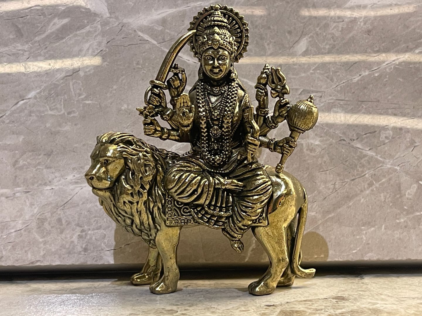 Customer photo review of Durga Mata Ji Brass Idol | Vastu Remedy for Protection, Courage & Victory | 4–5 Inch | 200–370 g