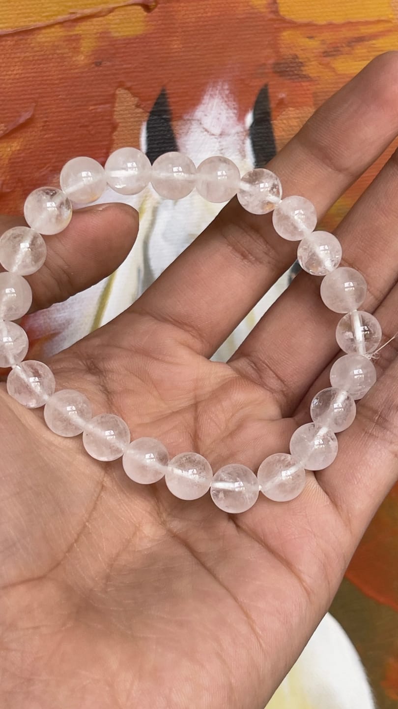 Customer photo review of Natural Clear Quartz Crystal Bracelet | Vastu Remedy for Meditation & Focus | 8 mm Beads