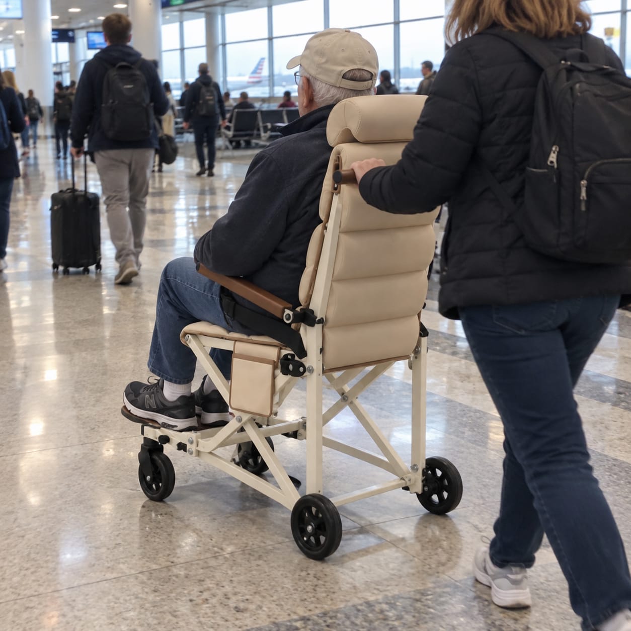 Customer photo review of Folding Transport Chair