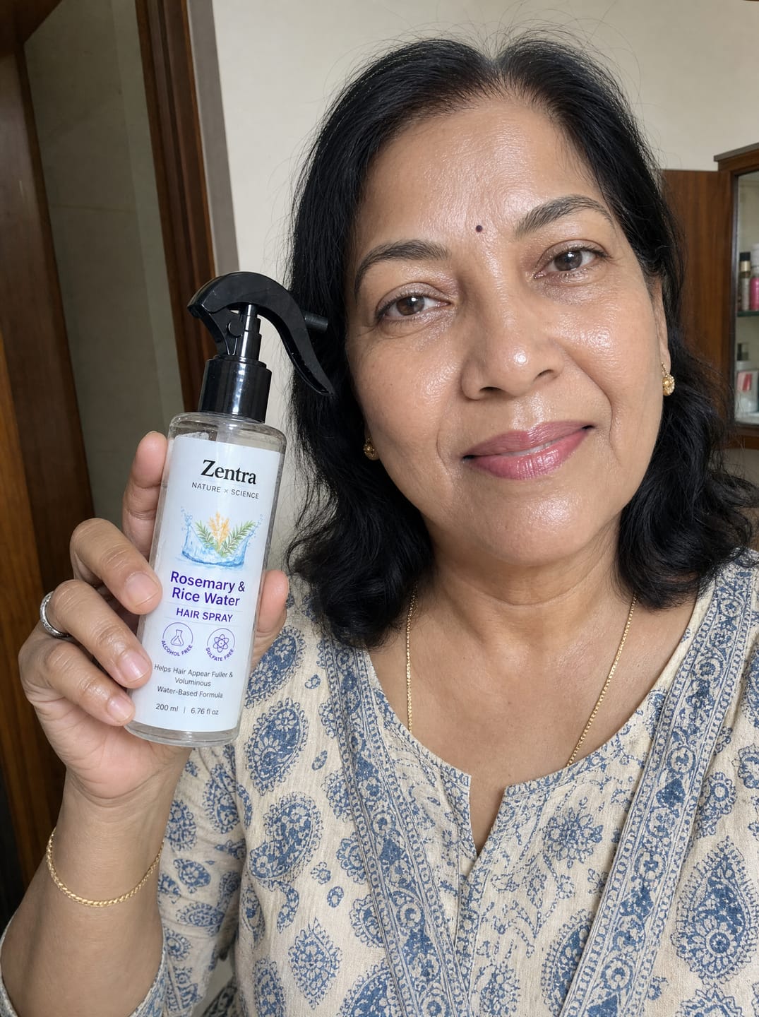 Customer photo review of rosemary & rice water