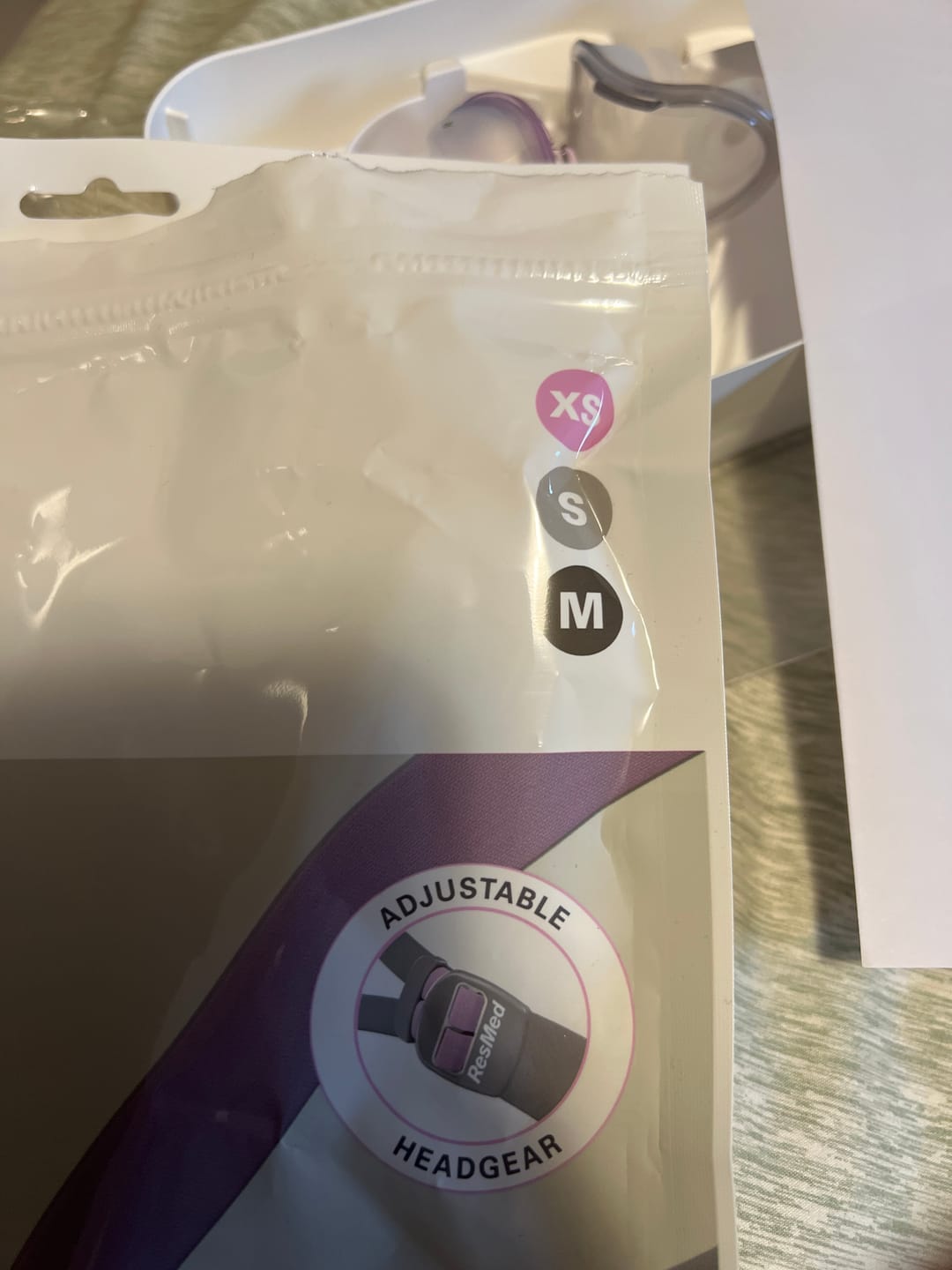 Customer photo review of ResMed AirFit™ P10 Nasal Pillows Complete Mask System for Her
