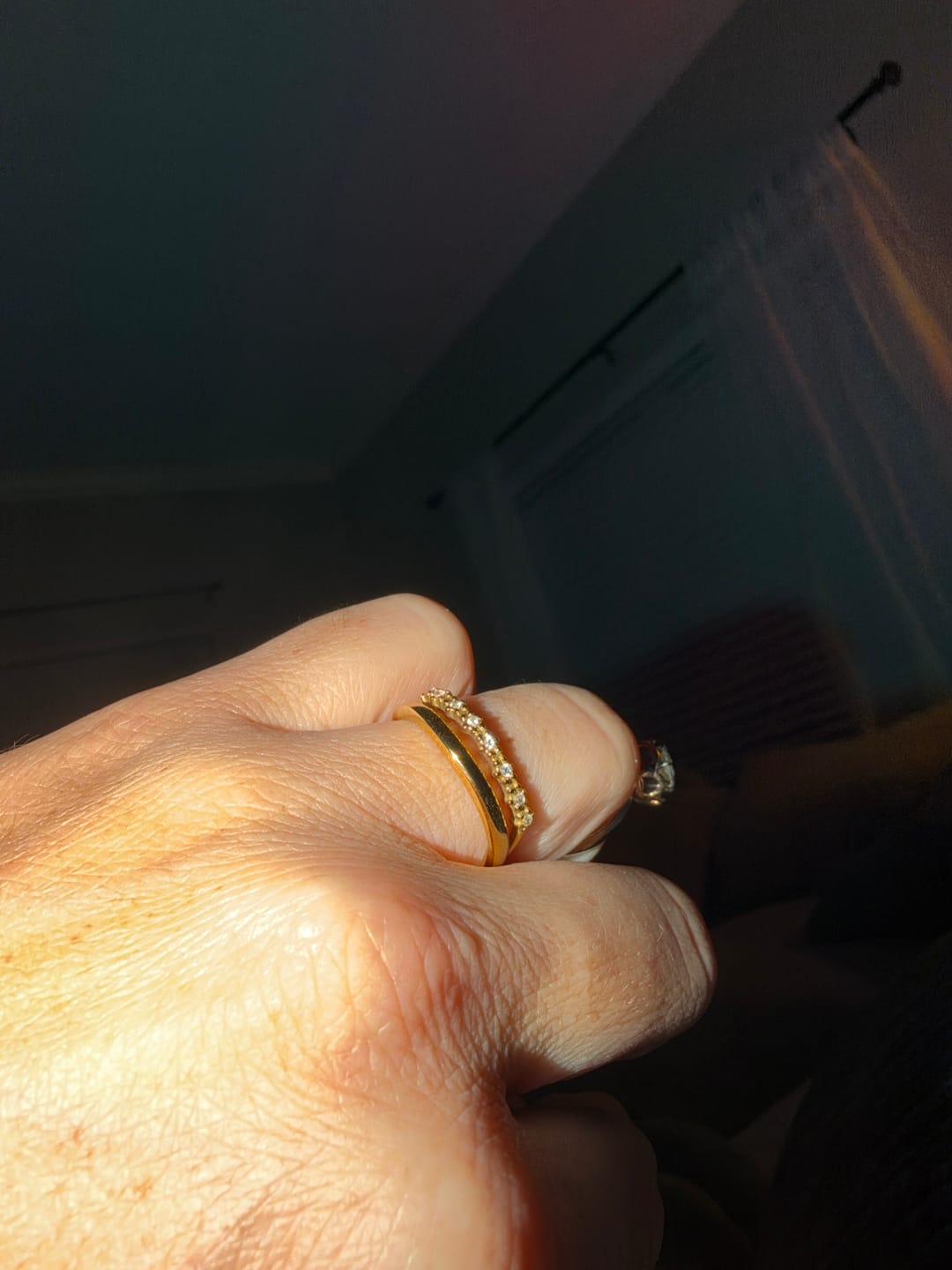 Customer photo review of Marissa White Crystal Layered Ring