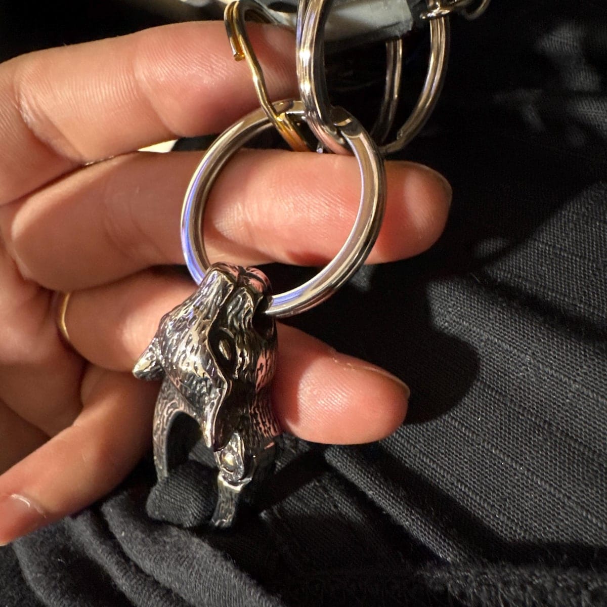 Customer photo review of Panthera Head Carabiner Keychain, Durable Metal Key Holder, Gift for Outdoor Enthusiasts, Secure Key Organizer