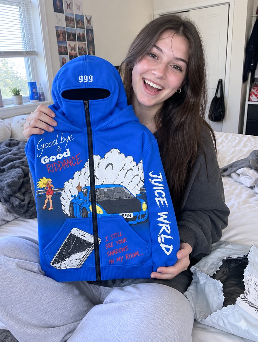 Customer photo review of Legends Zip-Up Mask Hoodie