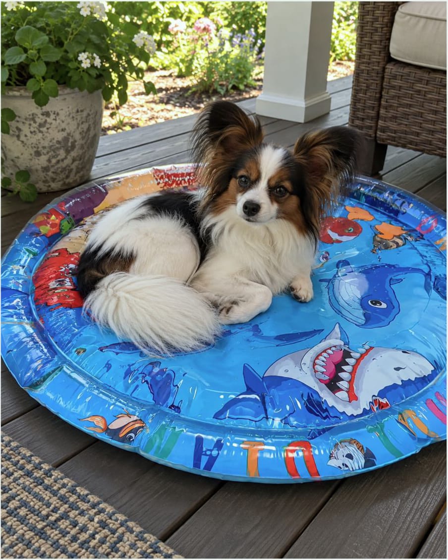 Customer photo review of Upgraded Nail-Resistant Cooling Water Bed
