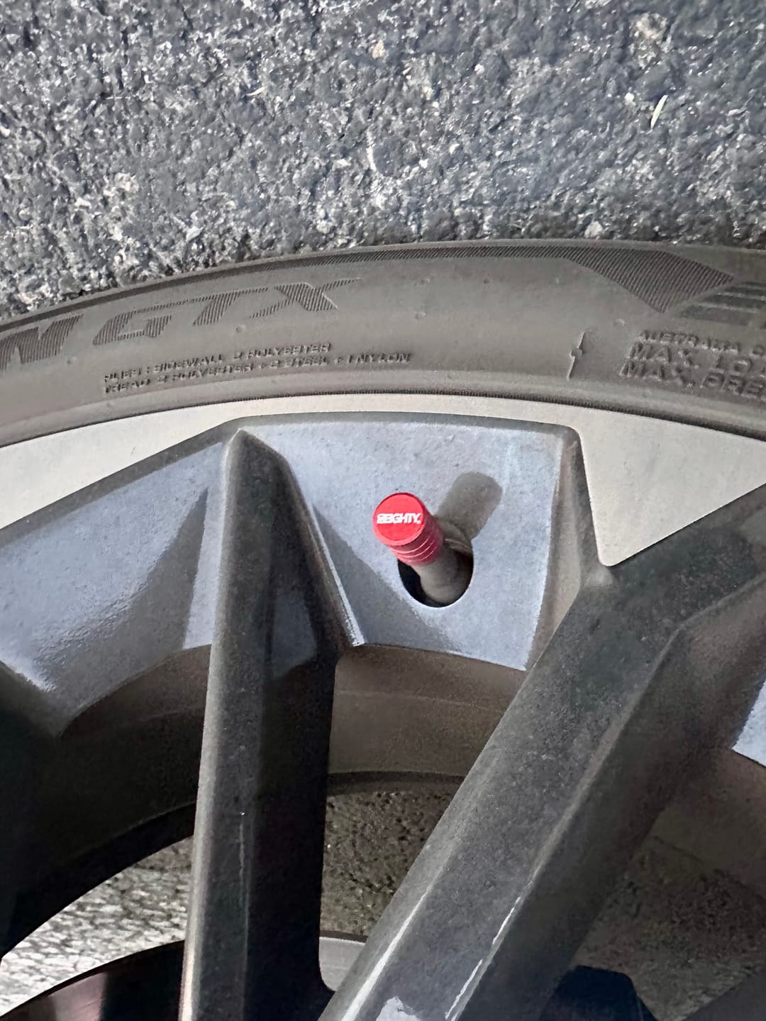 Customer photo review of 80Eighty® Red Valve Stem Caps