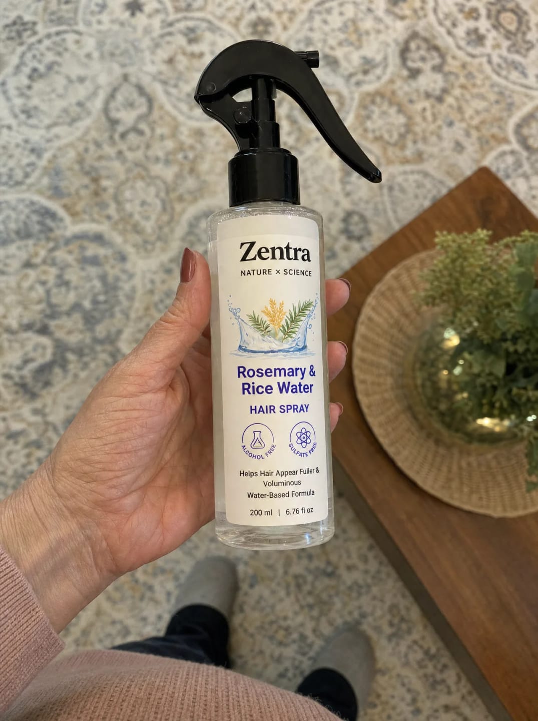 Customer photo review of rosemary & rice water