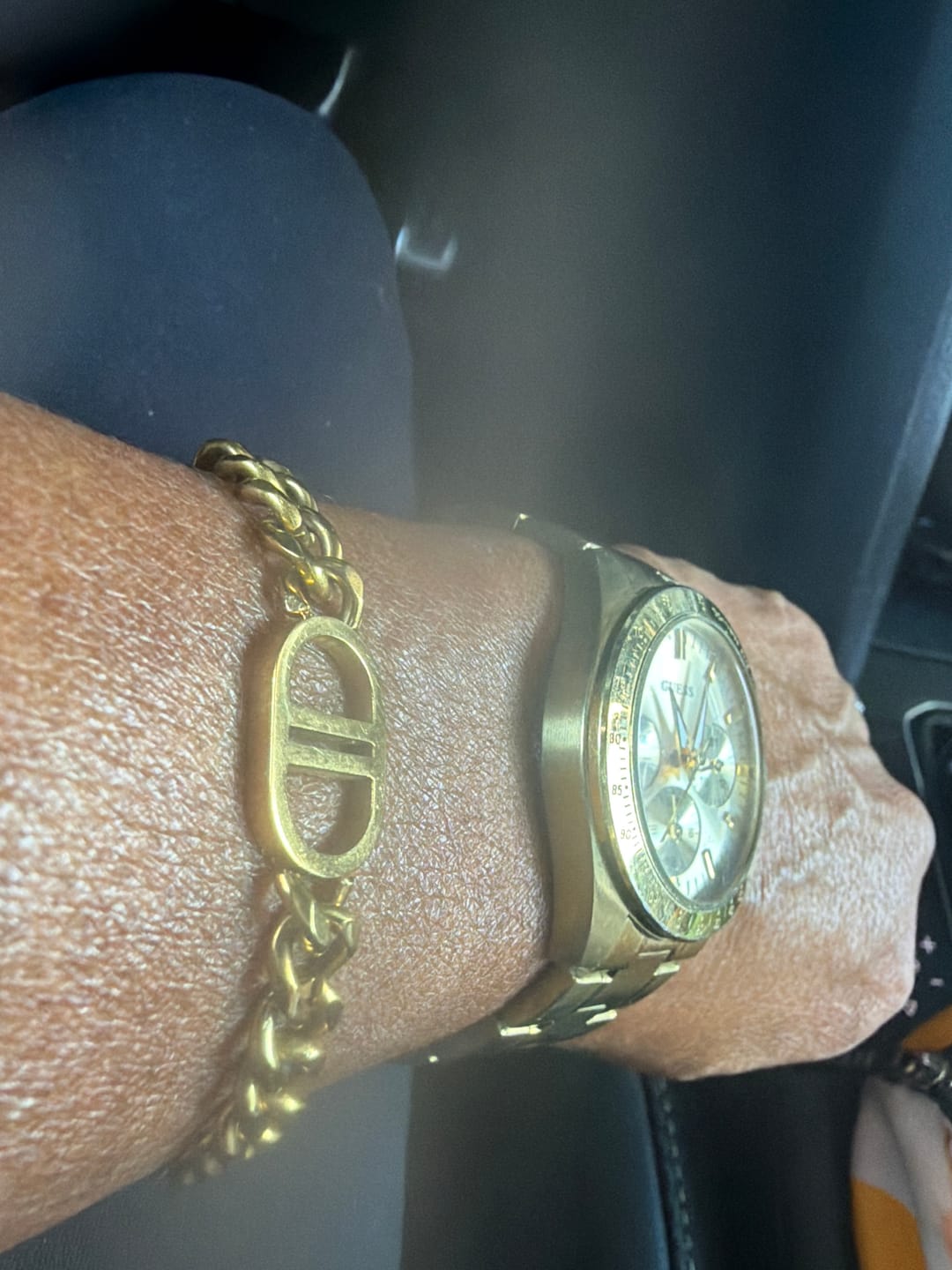 Customer photo review of Edgy Cuban Chain Bracelet