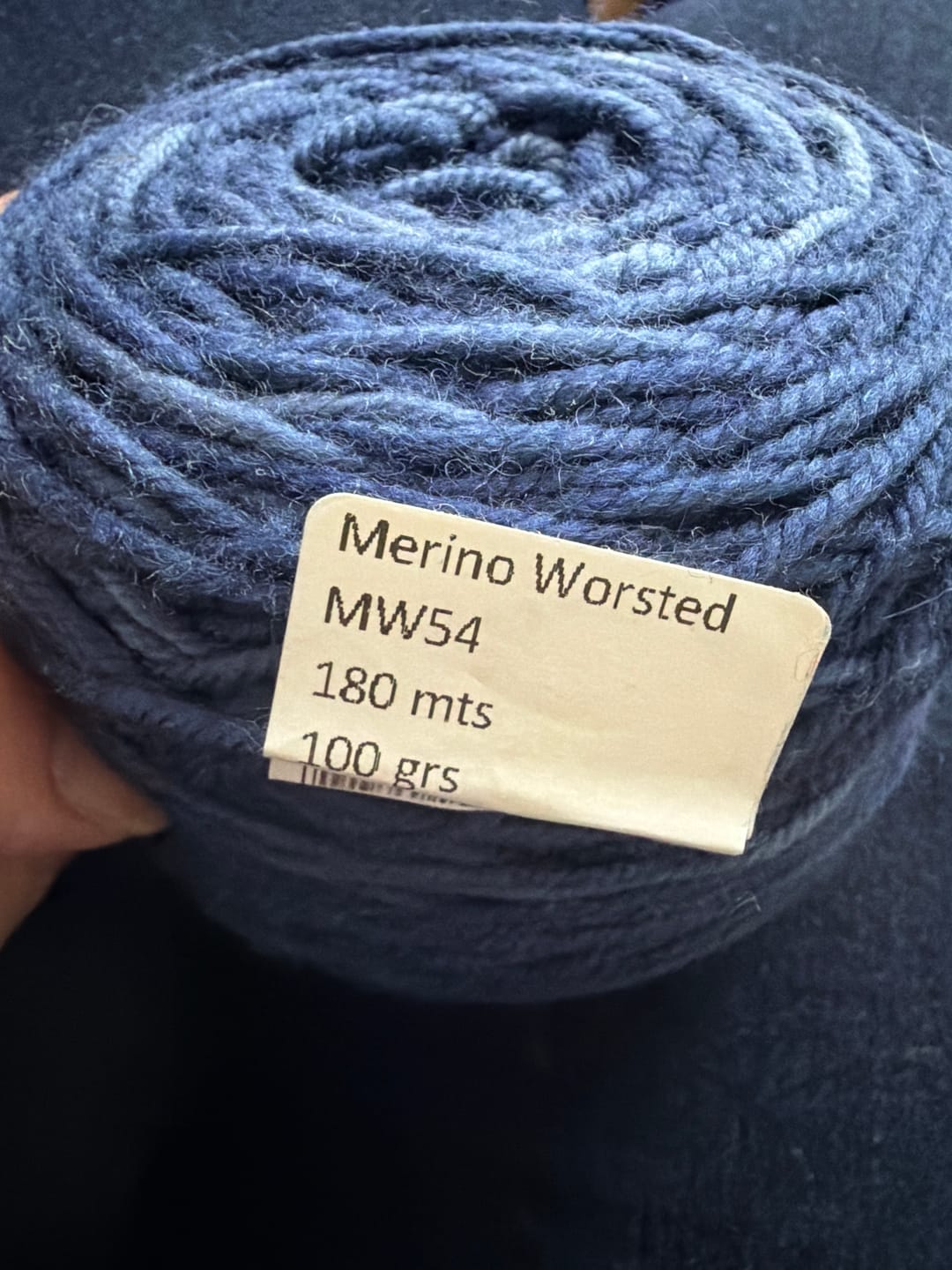Customer photo review of Merino Worsted azul piedra 54