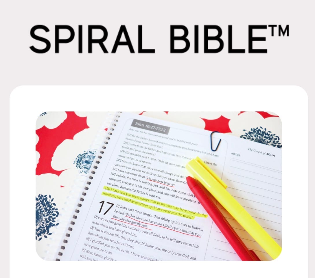 Customer photo review of Spiral Bible™ - KJV - Joshua - Esther