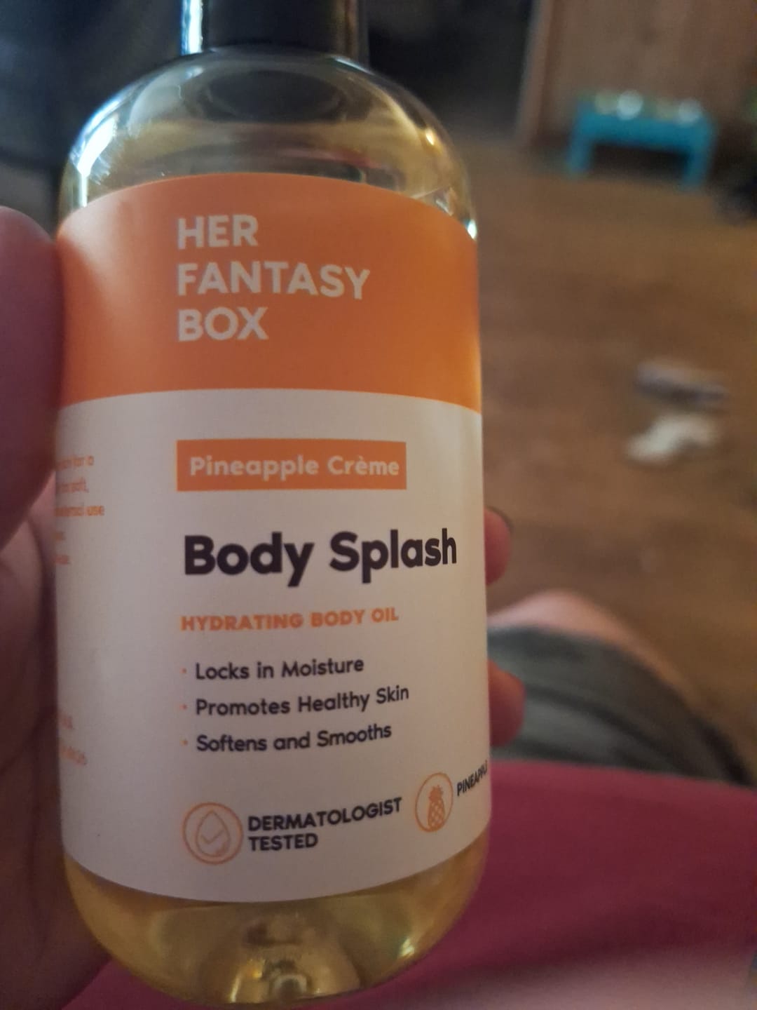 Customer photo review of Body Splash - Skin Smoothing Body Oil (Unscented)