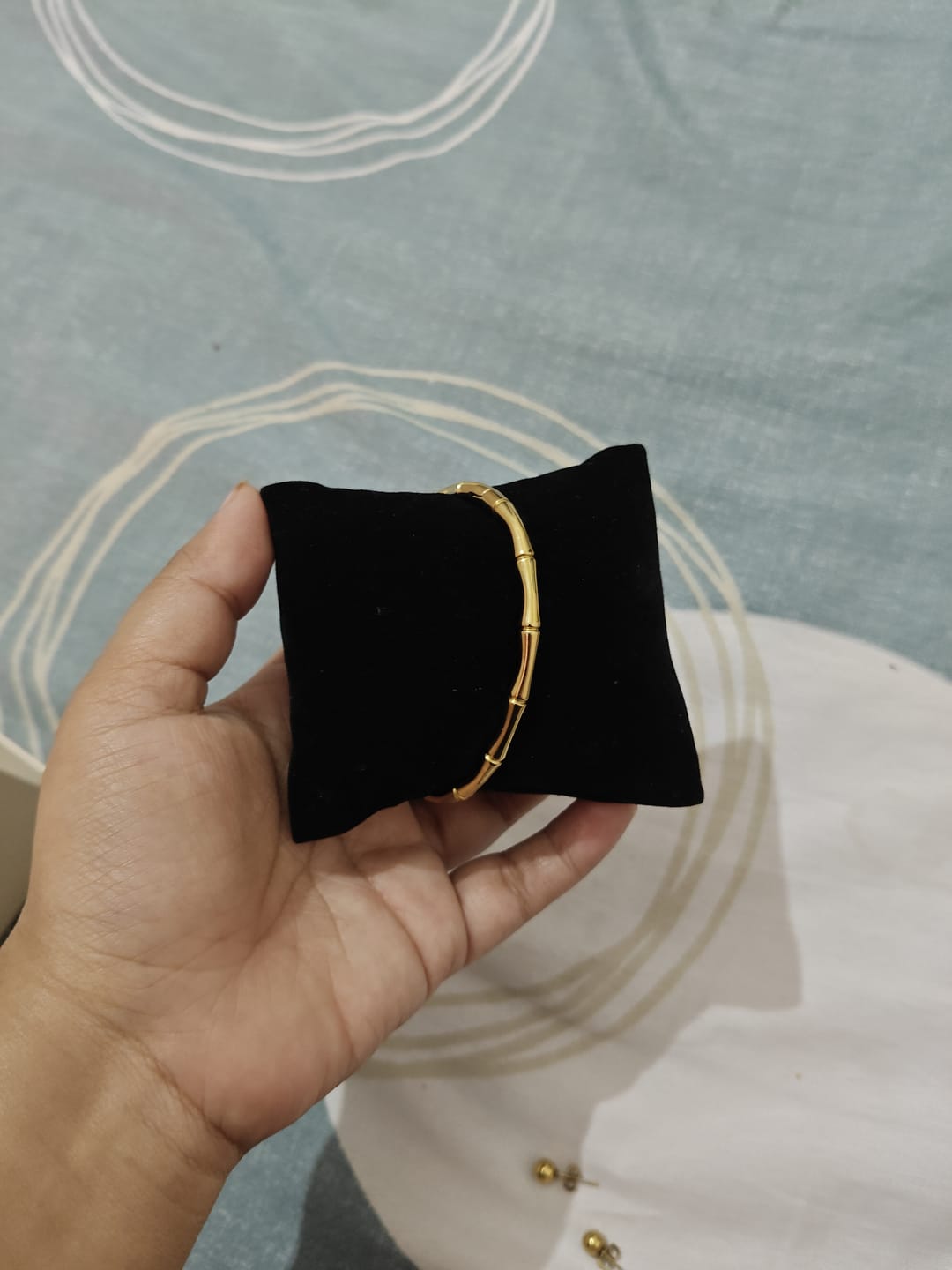 Customer photo review of Golden Bamboo Bracelet