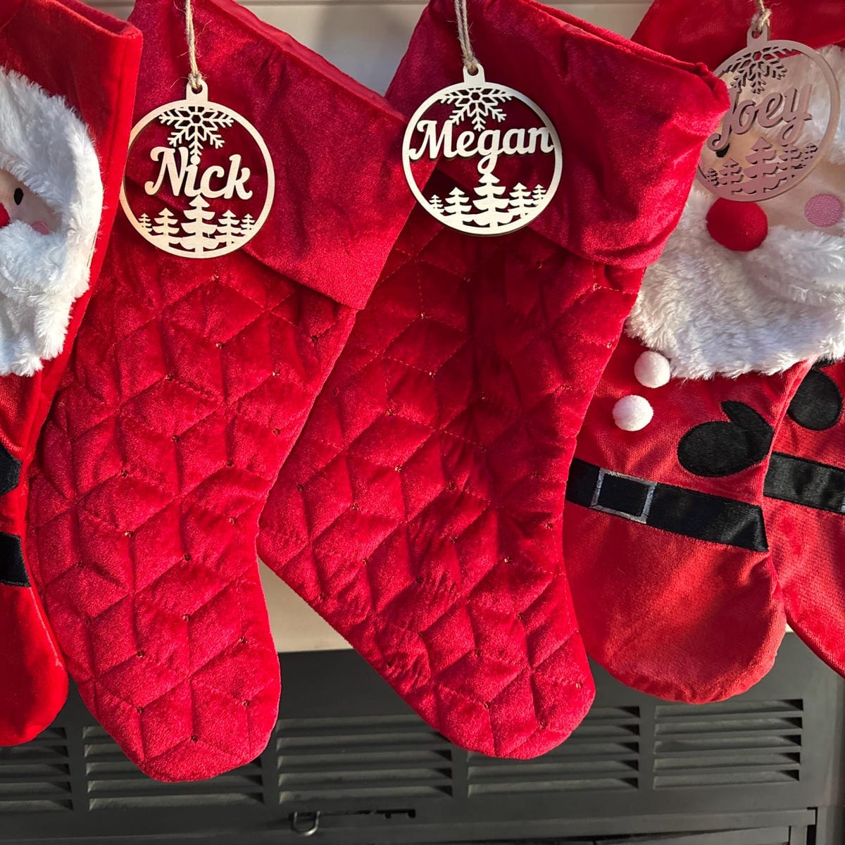 Customer photo review of Personalized Wooden Christmas Ornaments