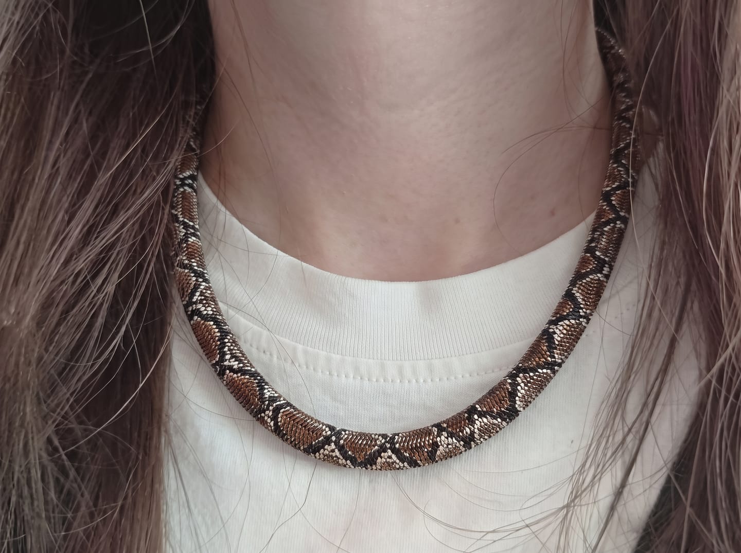 Customer photo review of Snakelace – The Viral Snake Necklace