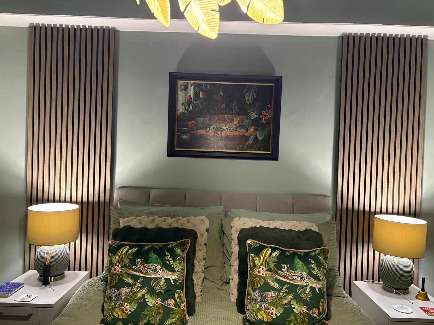 Customer photo review of Acoustic Slat Wall Panels Wooden Decorative Wall Panels Walnut Premium 2.4m x 0.6m