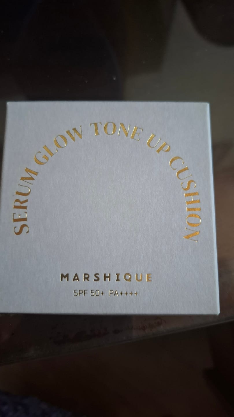 Customer photo review of MARSHIQUE Serum Glow Tone-up Sun Cushion SPF50+/PA++++ 12g