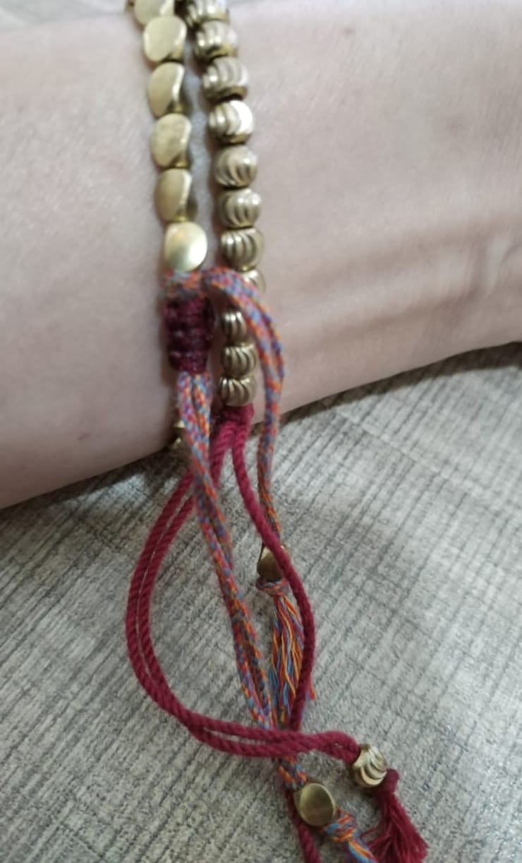 Customer photo review of Tibetan Copper Beads Bracelet