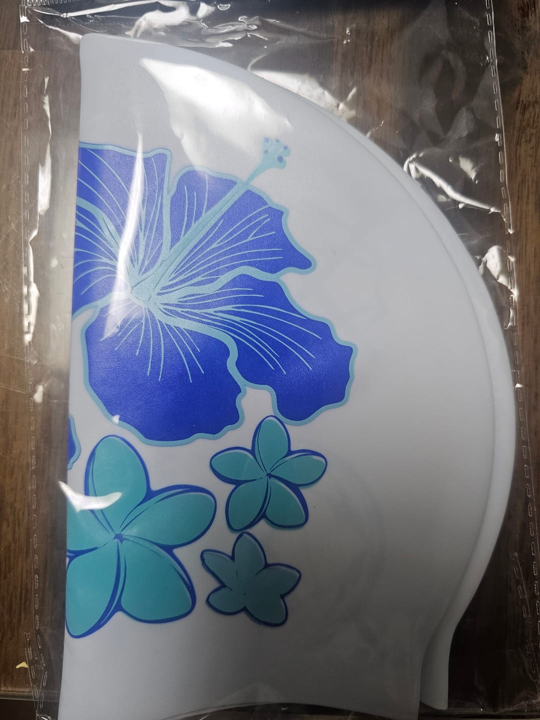 Customer photo review of JAYD Swim Cap - Hibiscus Dreams