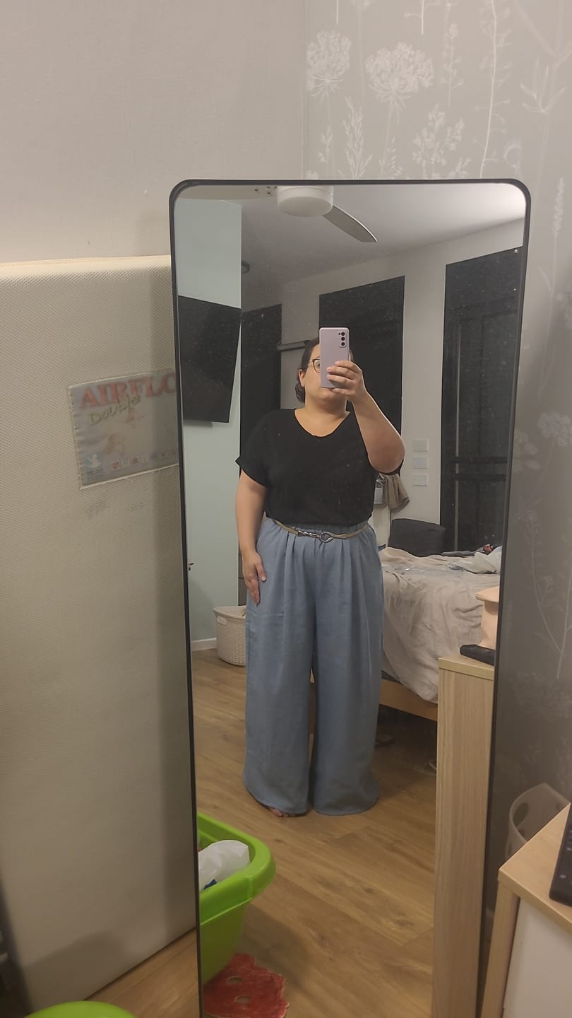 Customer photo review of מכנסי קמרון כחולים