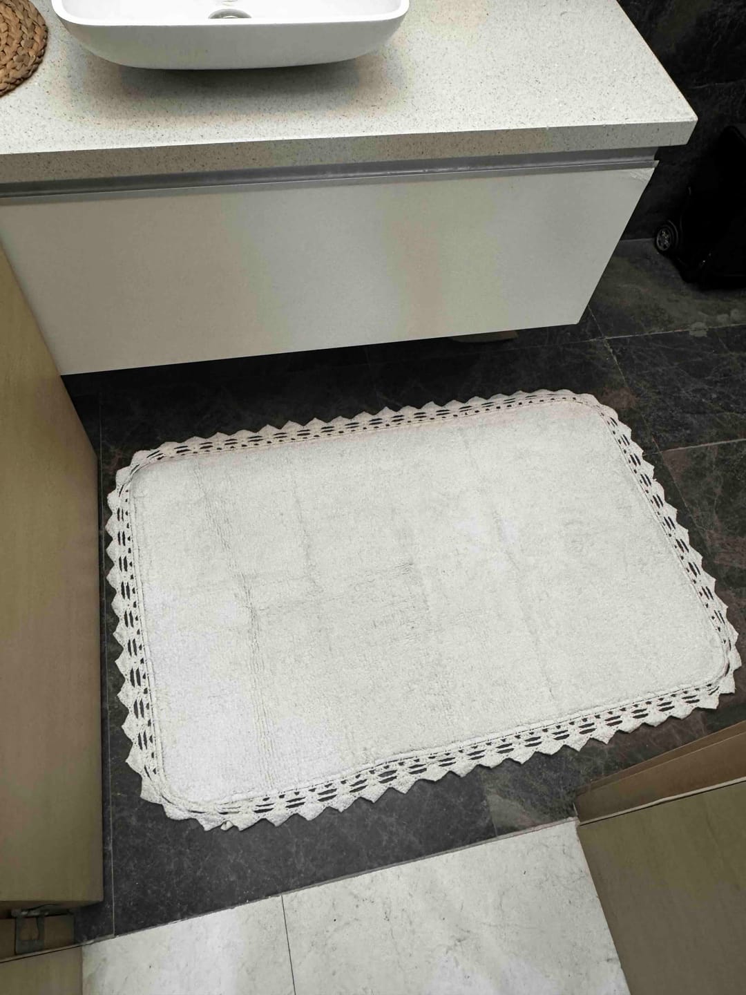 Customer photo review of Rona Tekli Banyo Paspası Ekru %100 Pamuk 70x110