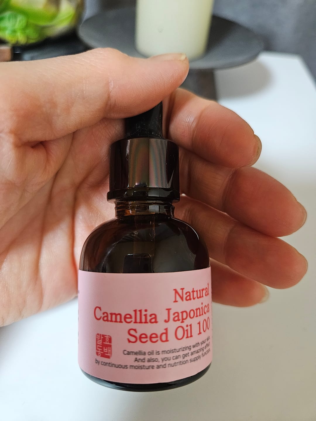 Customer photo review of SKINEYE Natural Fermented Camellia Oil 100 20ml