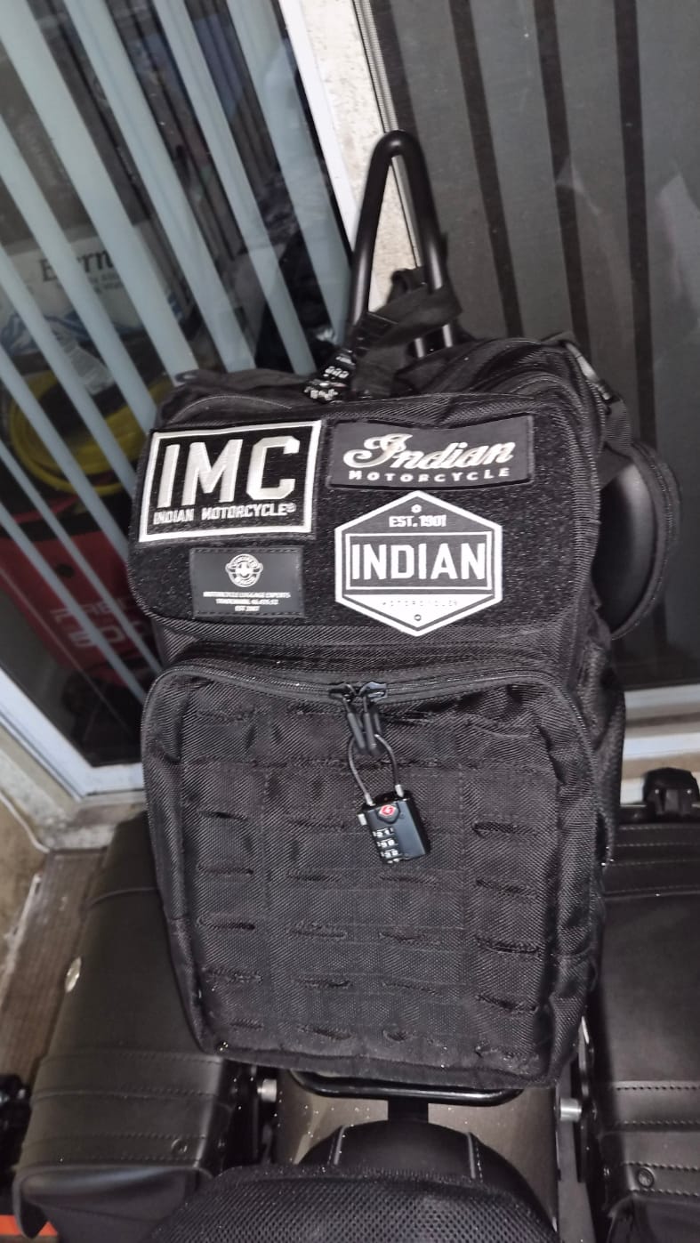 Customer photo review of 45L - Tactical XL Motorcycle Sissy Bar Backpack