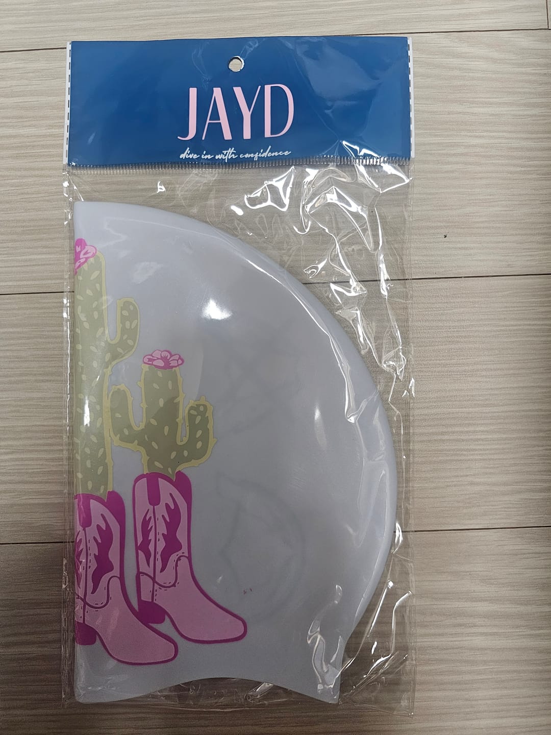 Customer photo review of JAYD Swim Cap - Yeehaw