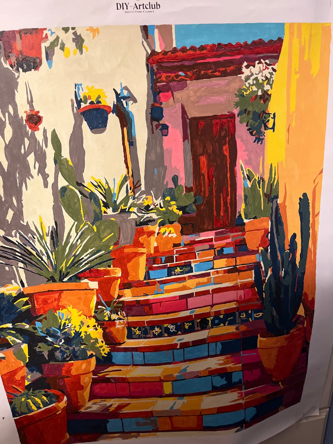 Customer photo review of Stairs to Mexico | Paint by Number
