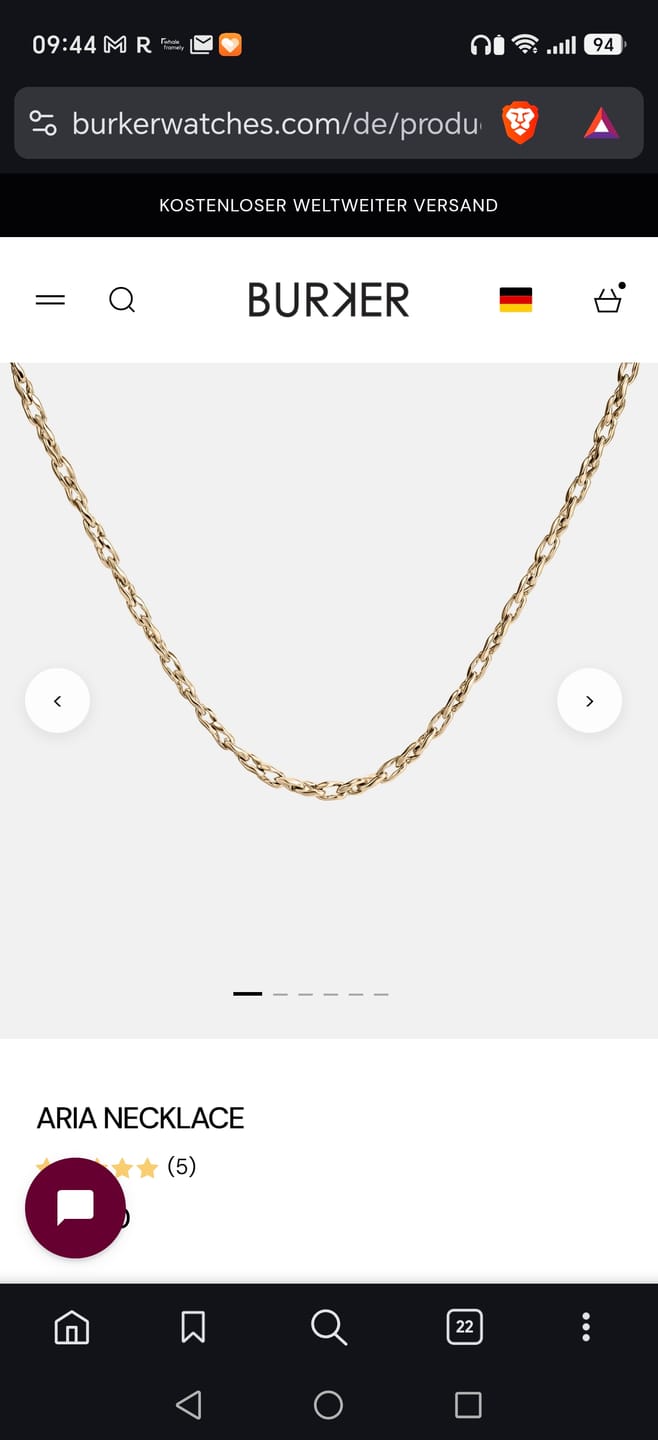 Customer photo review of Aria Necklace