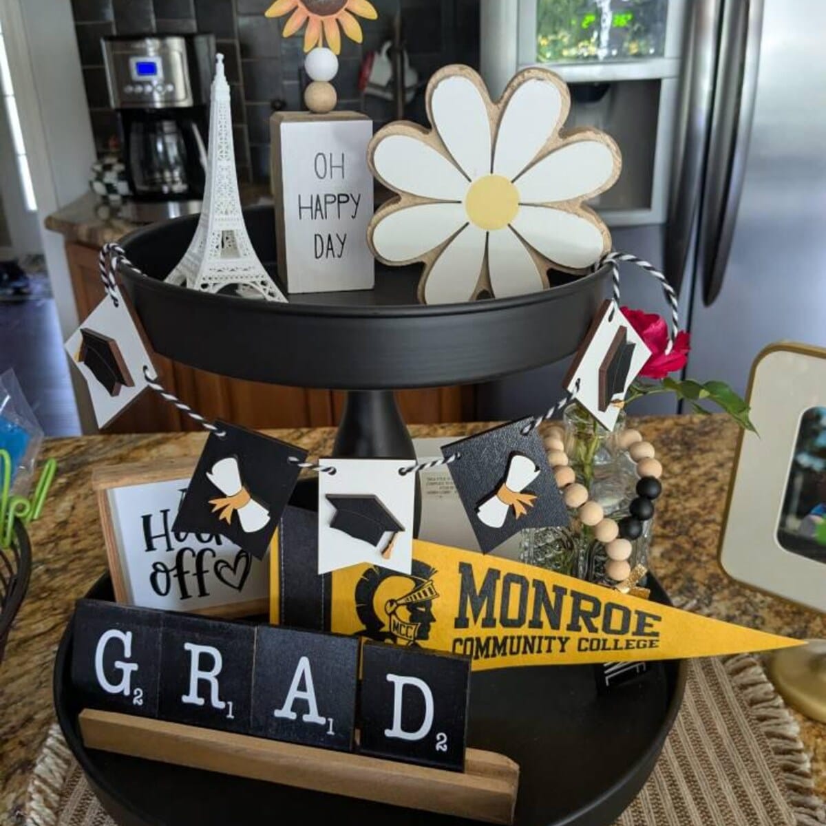 Customer photo review of Graduation Mini Tiered Tray Banner