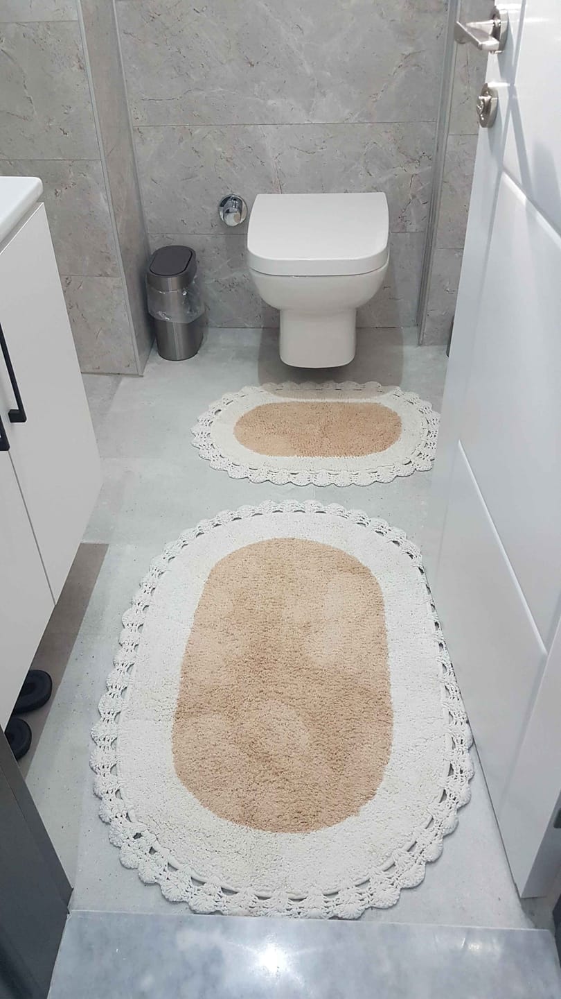 Customer photo review of Bianca 2’li Takım Banyo Paspası %100 Pamuk 40x60 + 60x90cm Kahverengi