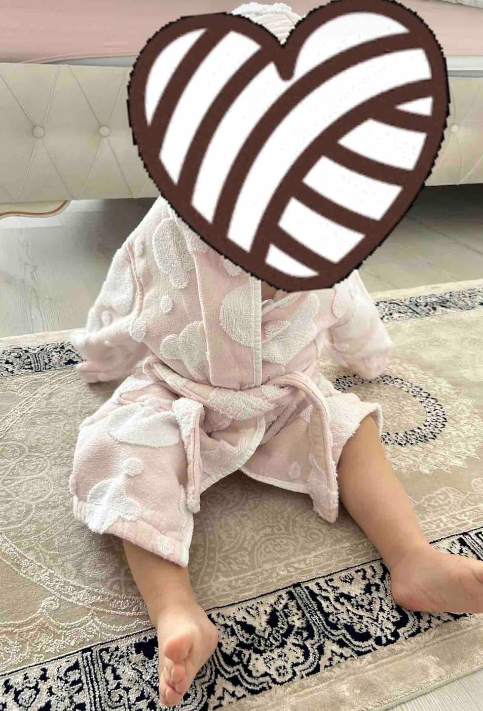 Customer photo review of My Little Bear %100 Pamuk Çocuk Bornoz Bej