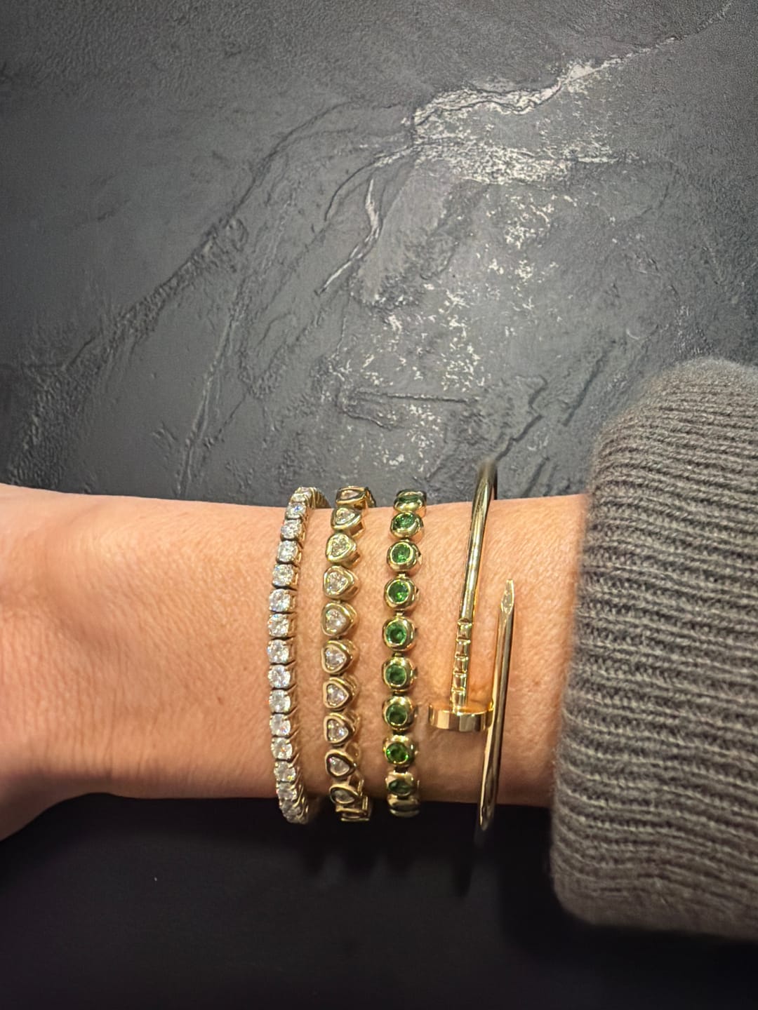 Customer photo review of Heart Tennis Bracelet