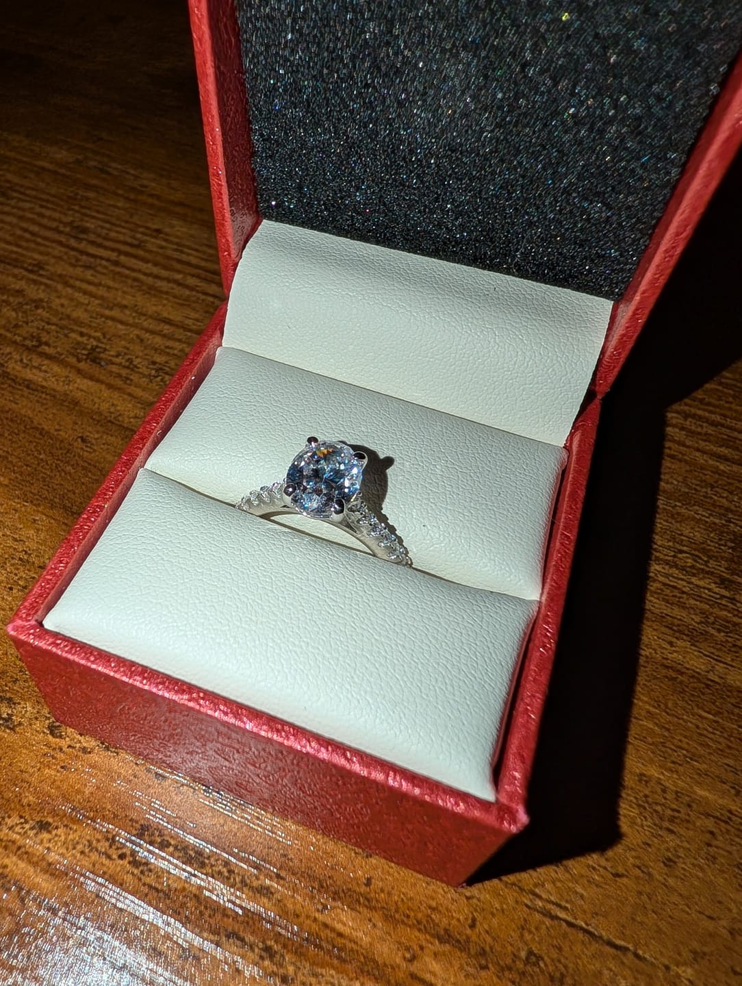 Customer photo review of Solitaire 1.8ct Oval CZ Ring in Sterling Silver
