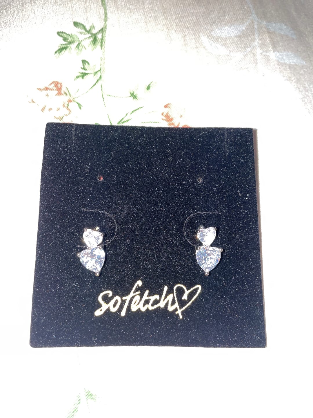 Customer photo review of The Poppy Crystal Earrings